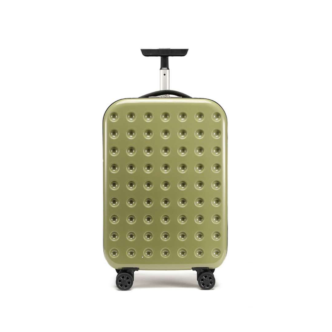 360 degrees Foldable 4-Wheel Checked Travel Suitcase - Large Capacity Luggage - alternate angle