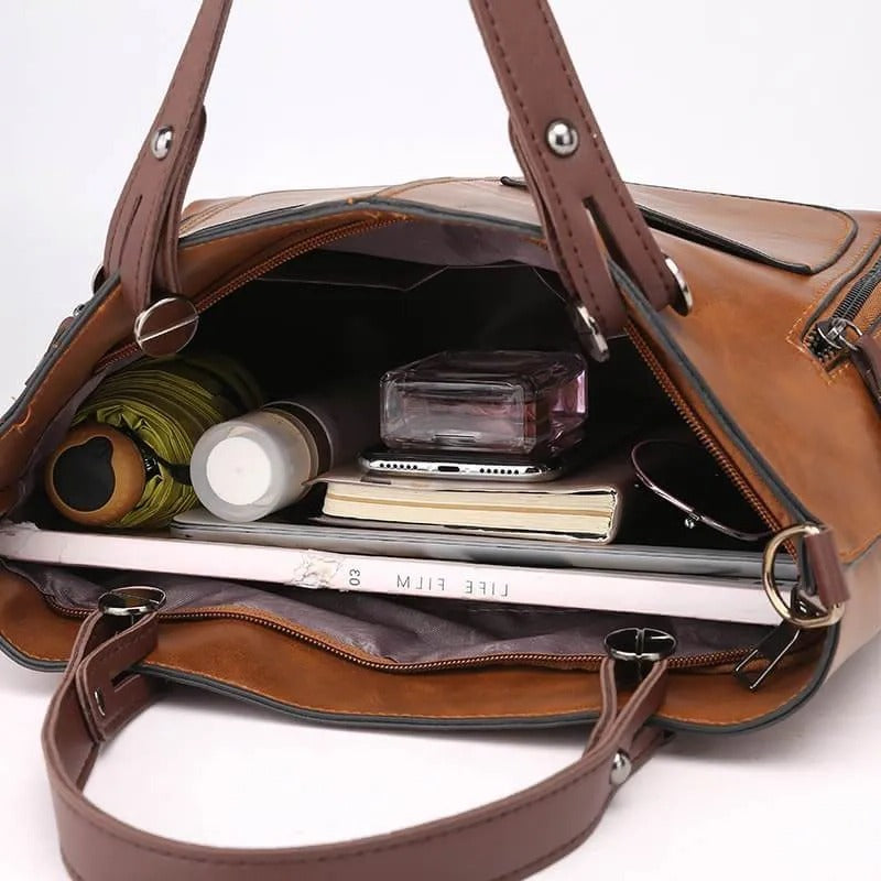 Elegant Leather Bag - alternate angle