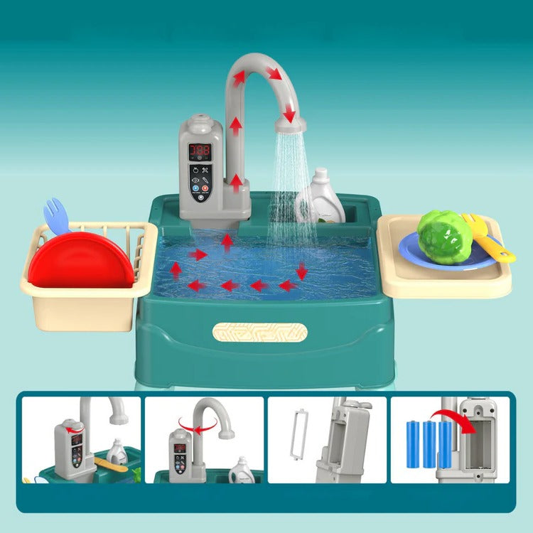 Children's Play Kitchen with Flowing Water Feature - detail