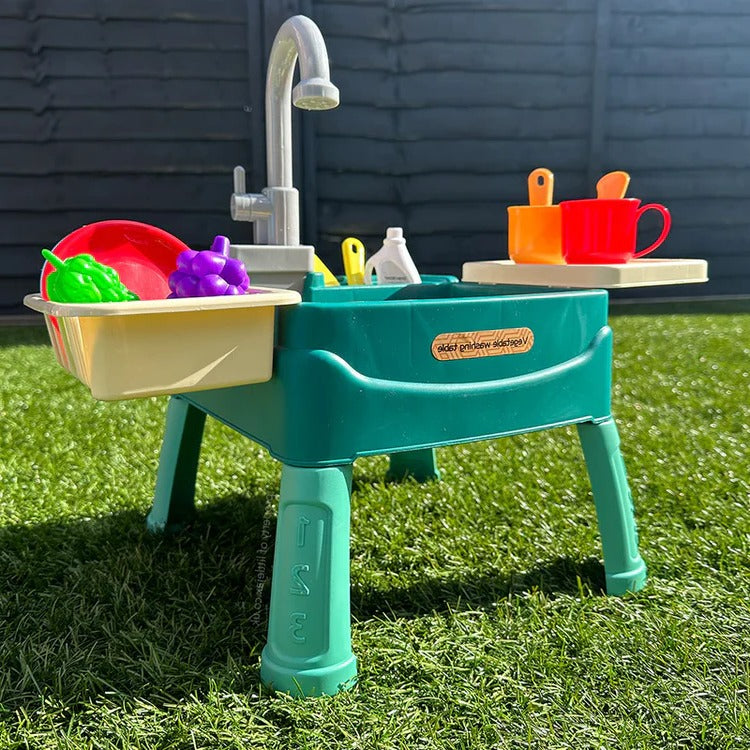 Children's Play Kitchen with Flowing Water Feature - alternate angle