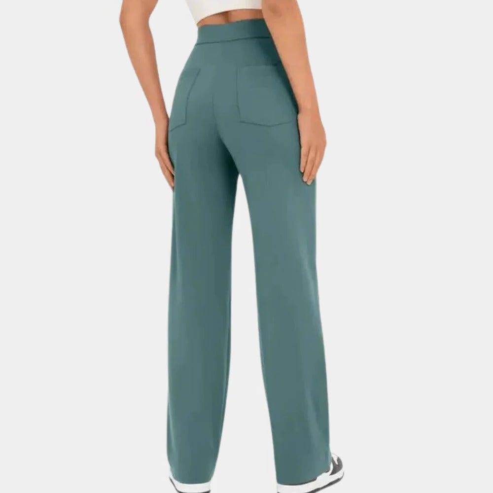 Casual High Waisted Women's Trousers - detail