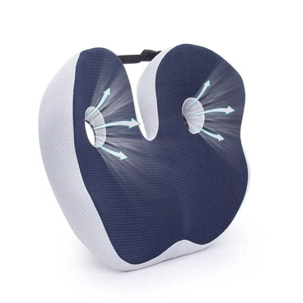 Adjustable Memory Foam Sit Bone Relief Seat Cushion - alternate angle