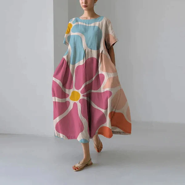 Robe décontractée et élégante à imprimé floral