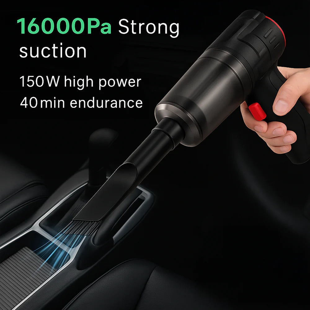 Cordless Car Vacuum Cleaner - 95000Pa Suction, Lightweight & Powerful Handheld - in use