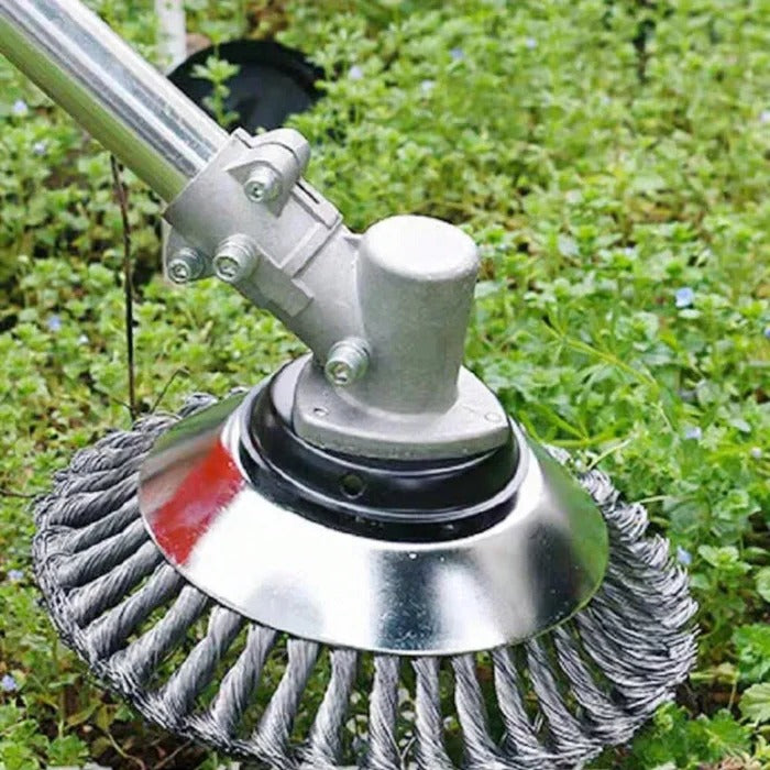 Heavy-Duty Wire Weeding Wheel - alternate angle