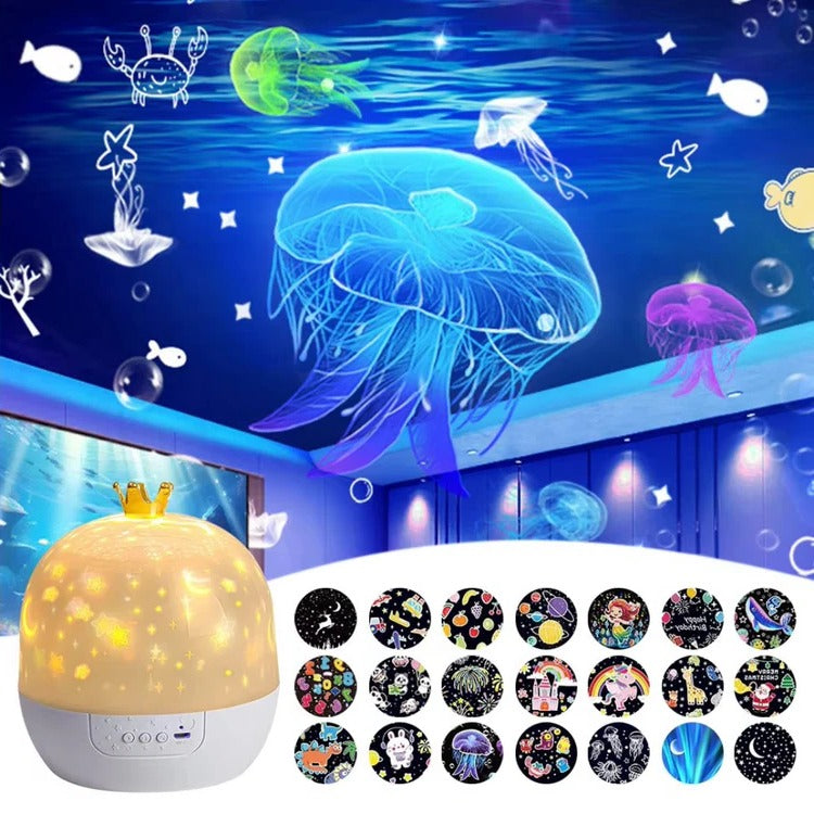 Children's Night Light and Ocean Projection Lamp - alternate angle