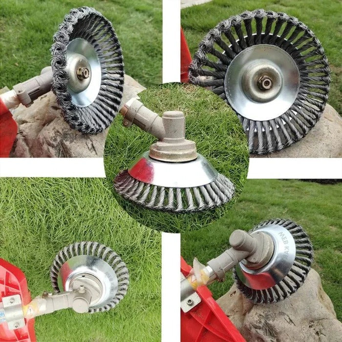 Heavy-Duty Wire Weeding Wheel - detail