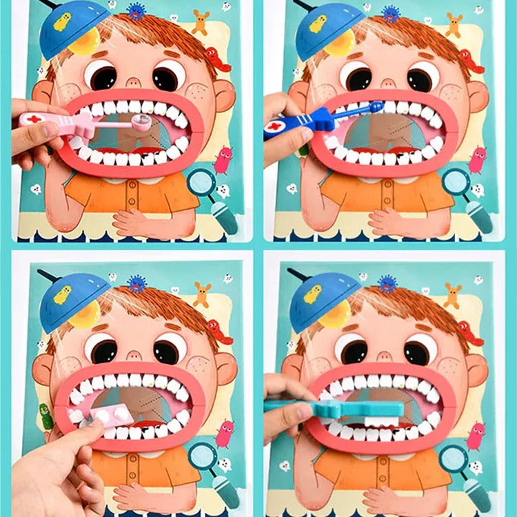 Children's Dentist Role-Play Kit - in use