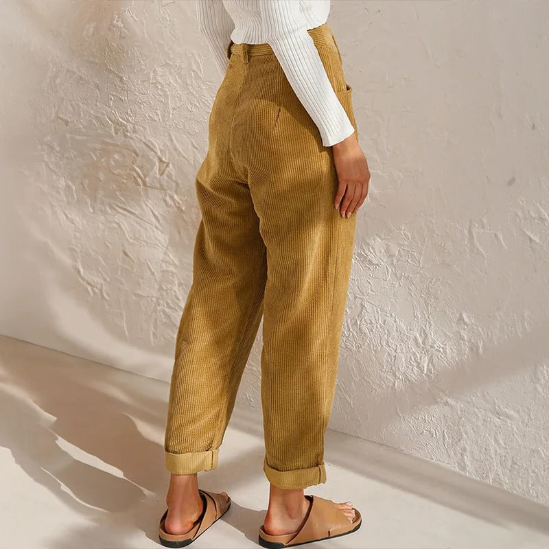 Casual Corduroy Pants For Women - alternate angle
