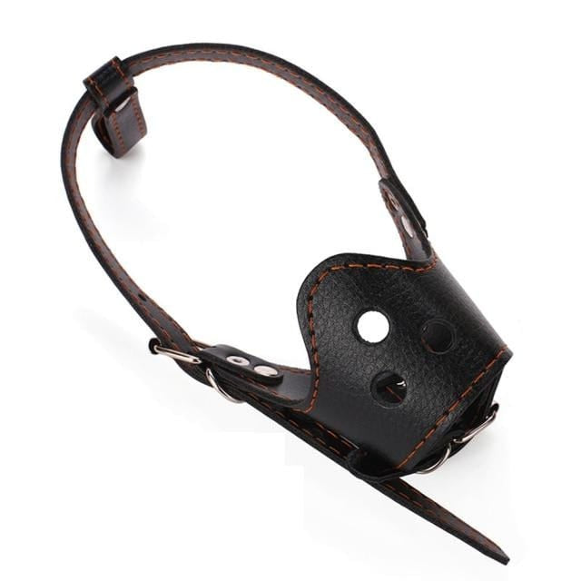 Breathable Dog Biting Muzzle Mouth Guard - in use