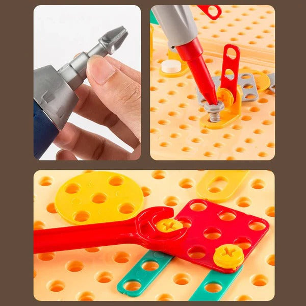 Children Electric Drill Puzzle Toolbox - in use