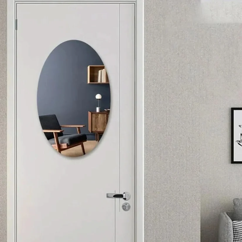 Adhesive Mirror | Oval Shape - detail