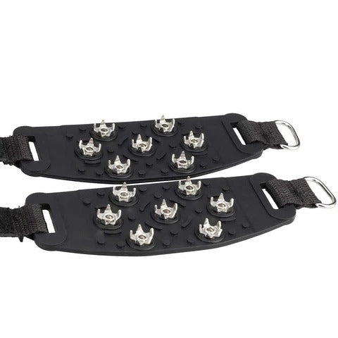 Adjustable Snow Ice Cleats For Shoes - in use