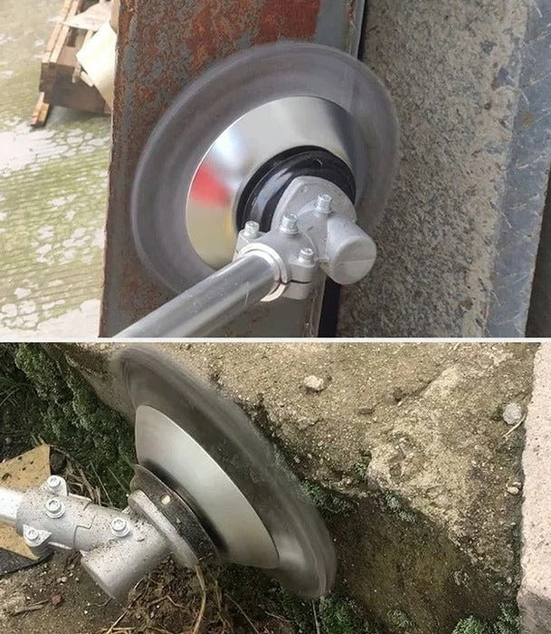 Heavy-Duty Wire Weeding Wheel - alternate angle