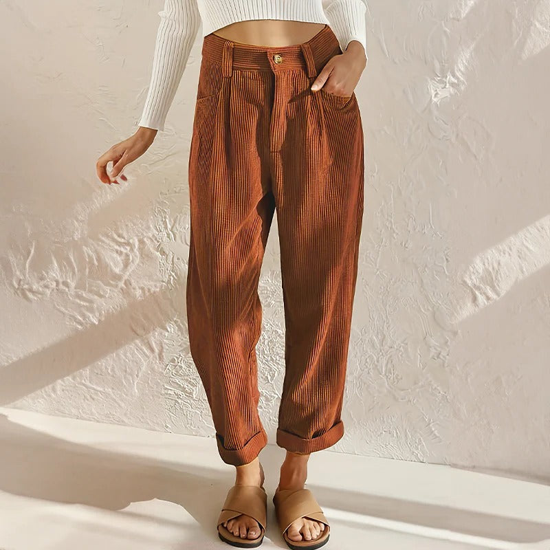 Casual Corduroy Pants For Women - detail