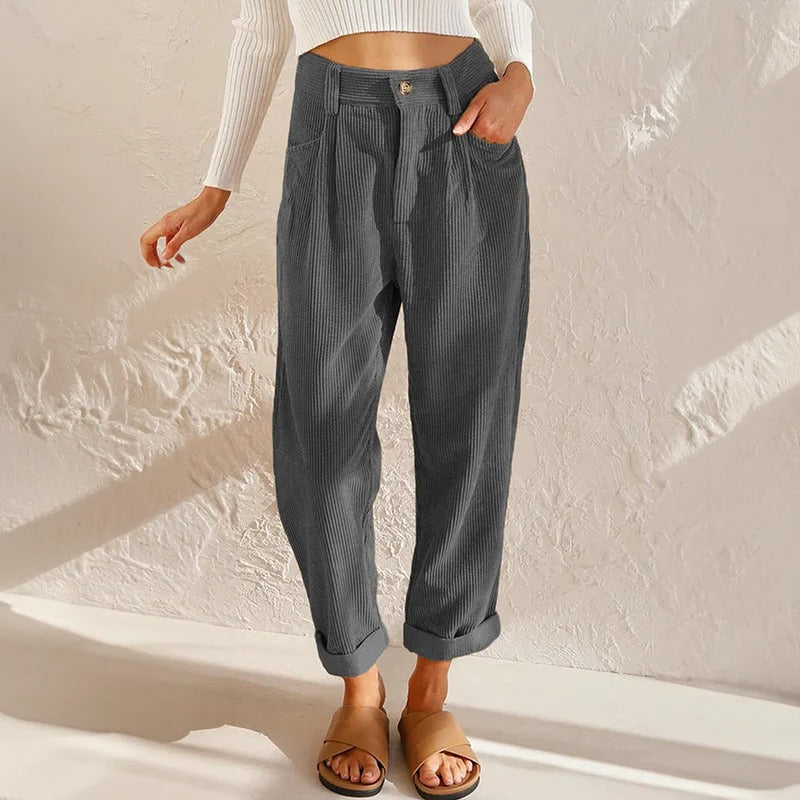 Casual Corduroy Pants For Women - alternate angle