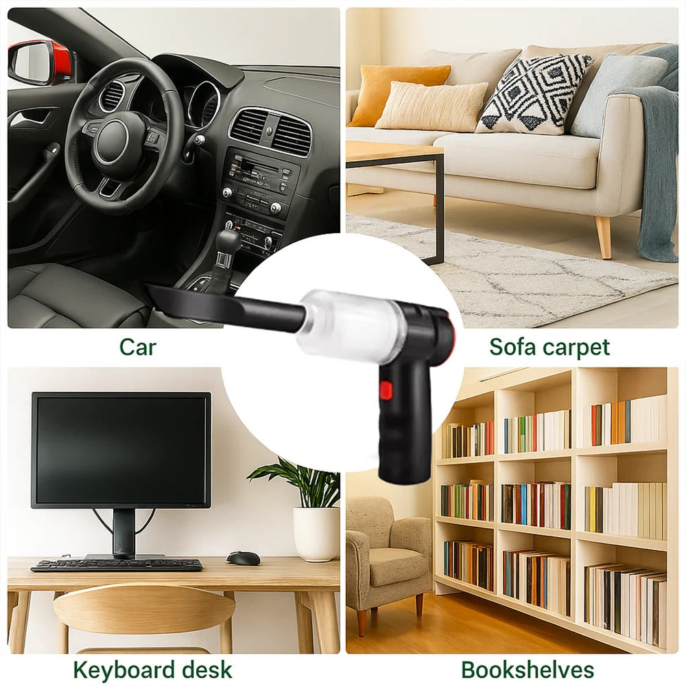 Cordless Car Vacuum Cleaner - 95000Pa Suction, Lightweight & Powerful Handheld