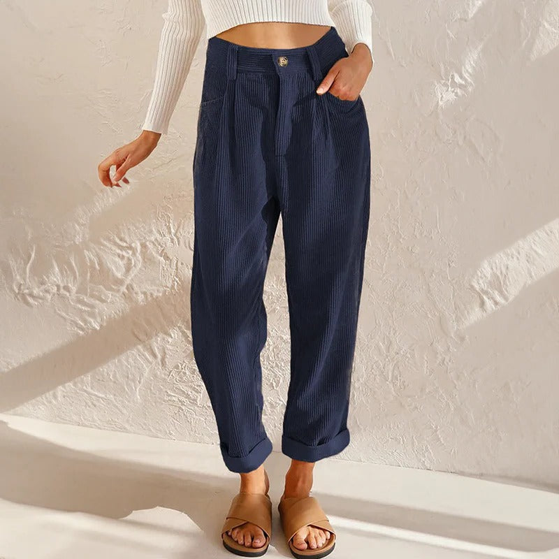Casual Corduroy Pants For Women - detail