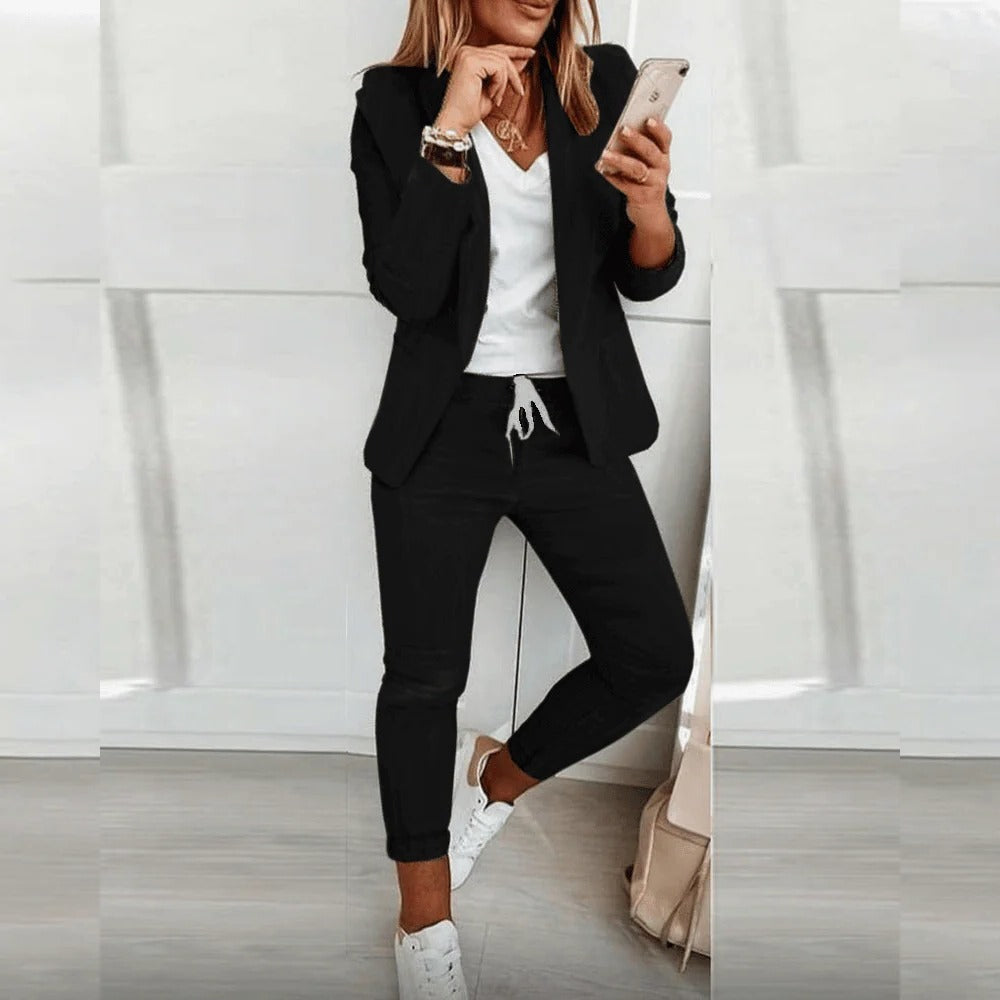 Elegant and Comfortable Blazer Set - in use