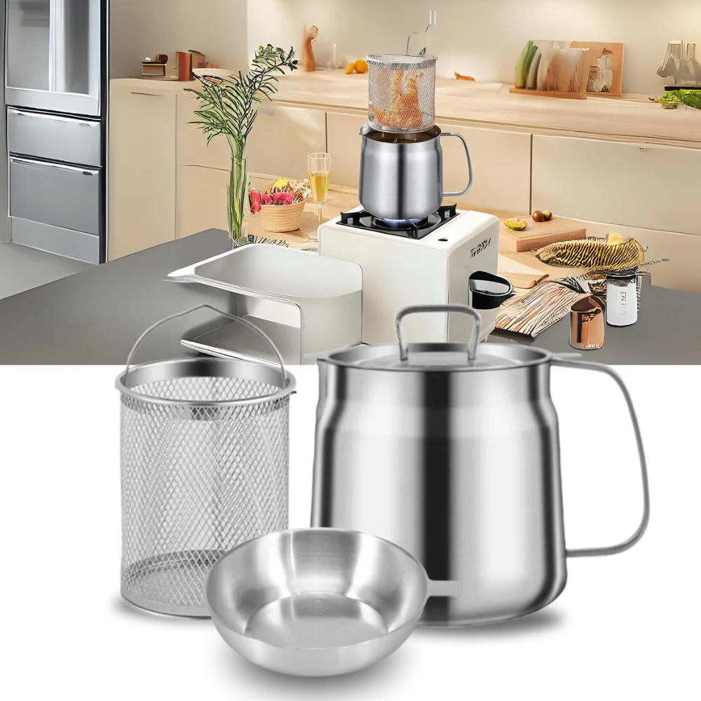 2-in-1 Stainless Steel Deep Frying Pot - detail
