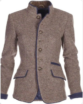 Elegant solid color women's jacket - alternate angle