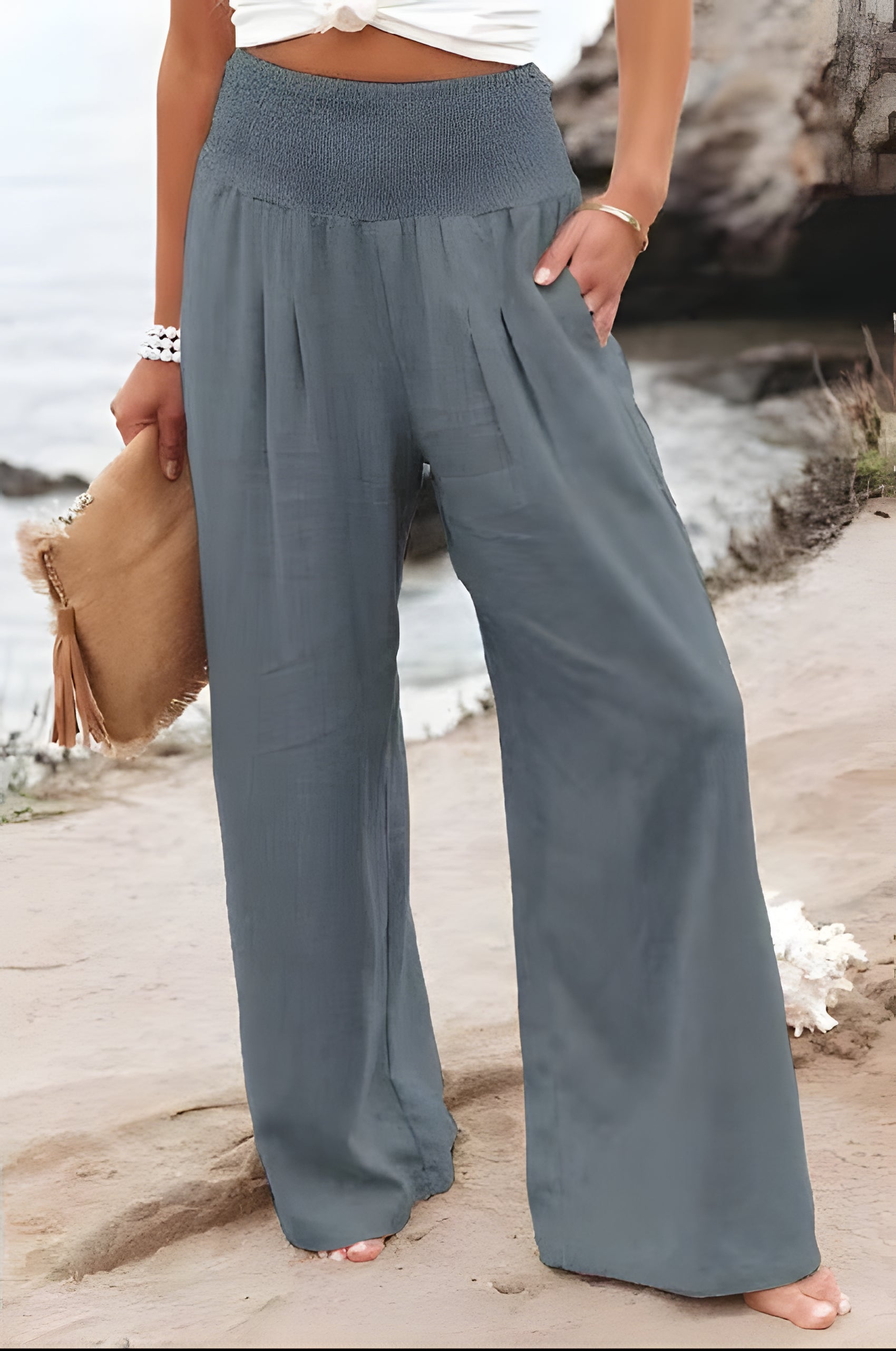 Pantalon en lin confortable pour femme