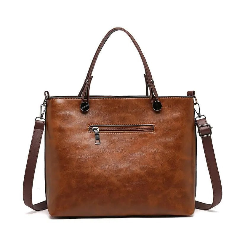 Elegant Leather Bag - in use
