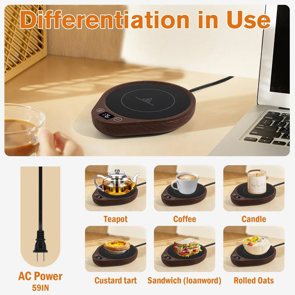 Coffee Mug Warmer Set - in use