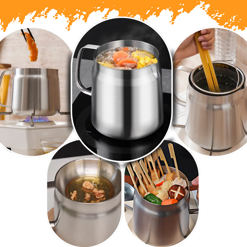 2-in-1 Stainless Steel Deep Frying Pot - detail