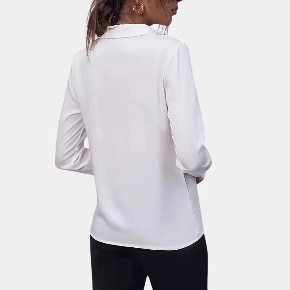 Elegant Plain Ladies Blouse - alternate angle