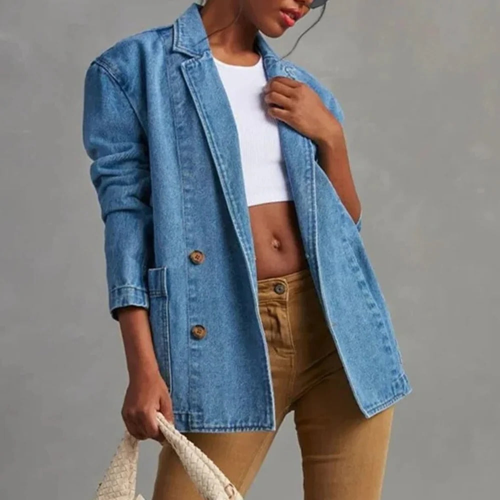 Casual and Stylish Denim Jacket For Women - alternate angle