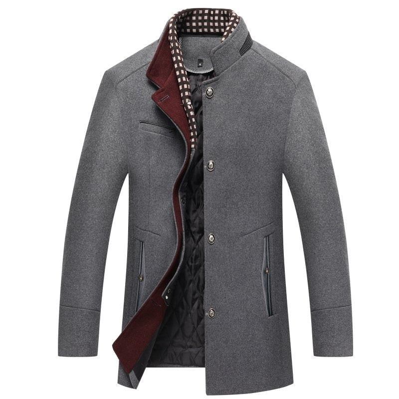 High-Quality Men's Coat Made Of Wool - in use