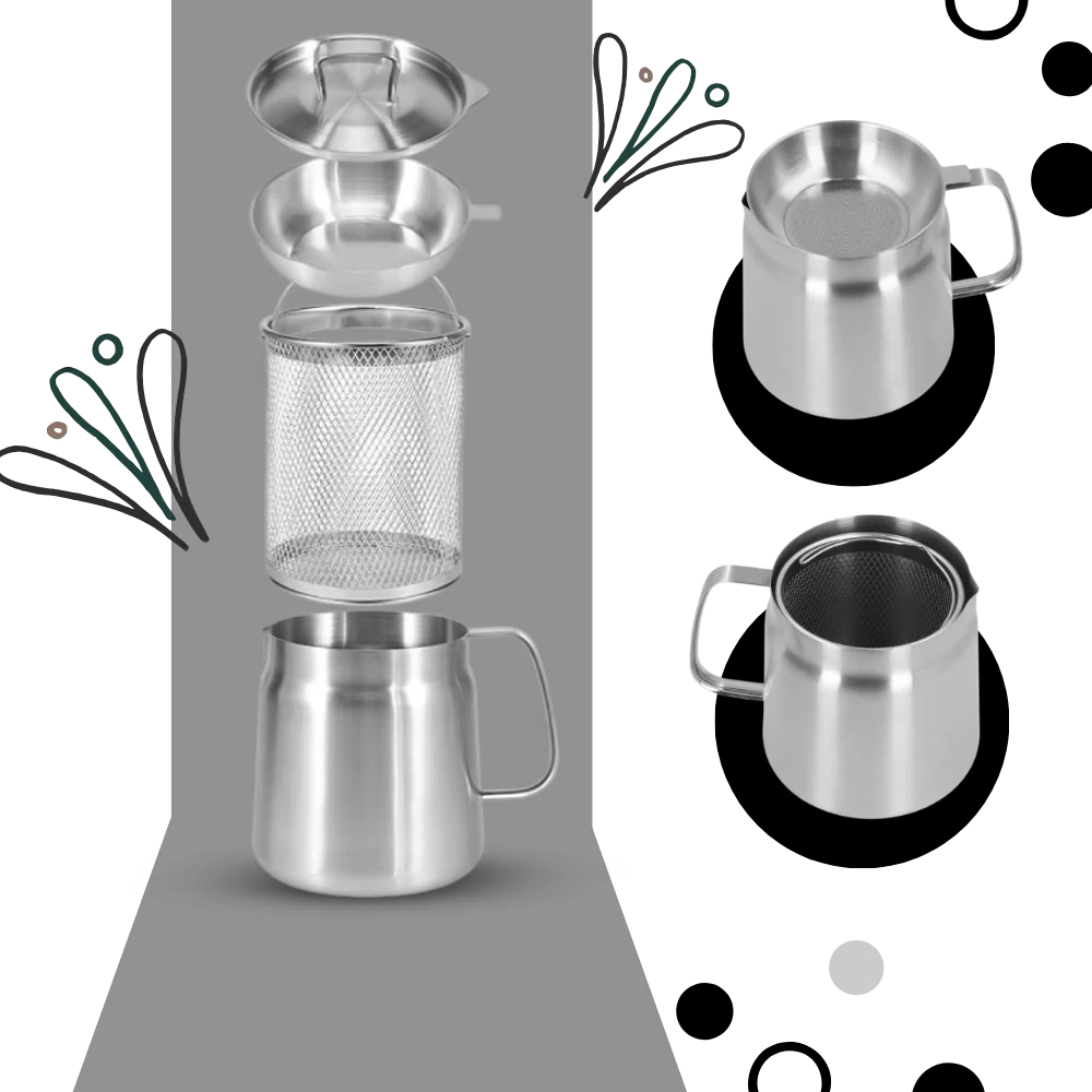 2-in-1 Stainless Steel Deep Frying Pot - alternate angle
