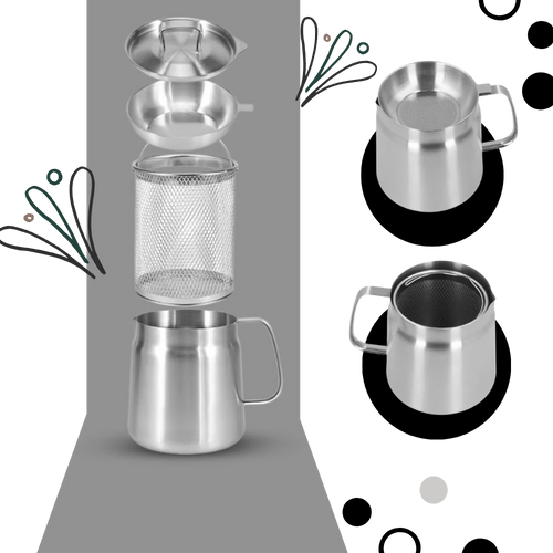 2-in-1 Stainless Steel Deep Frying Pot - alternate angle