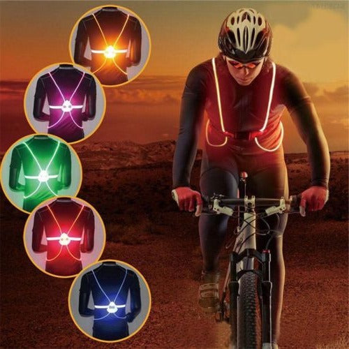 360 degrees Reflective LED Flash Night Vest - detail