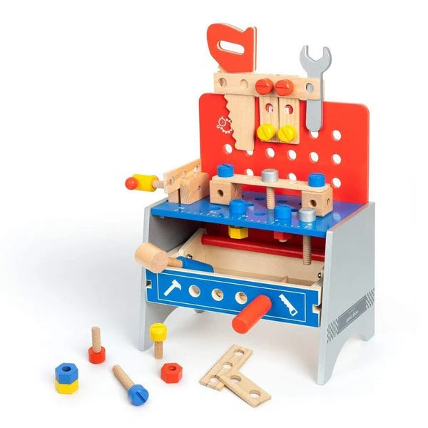 Exclusive Kids Pretend Play Realistic Work Tool Bench Toy - alternate angle