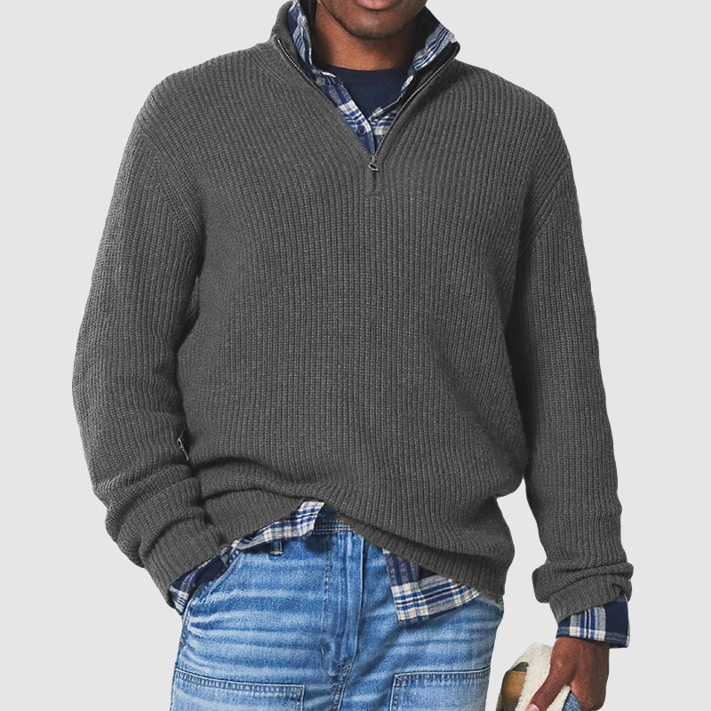 Pull décontracté habillé avec fermeture éclair
