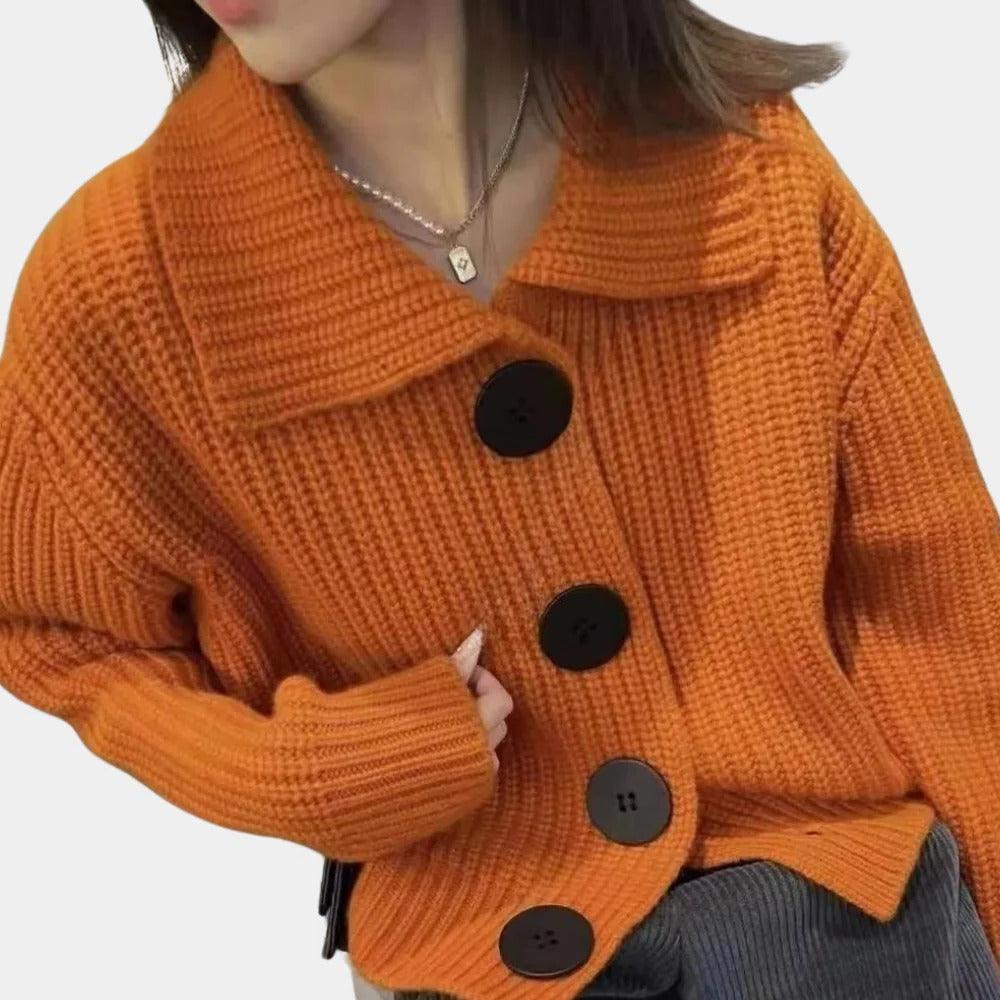 Elegant ladies cardigan - in use