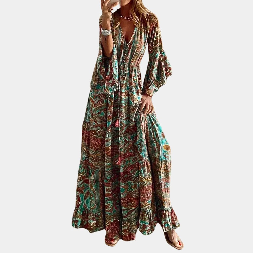 Bohemian Long Dress for Women - in use