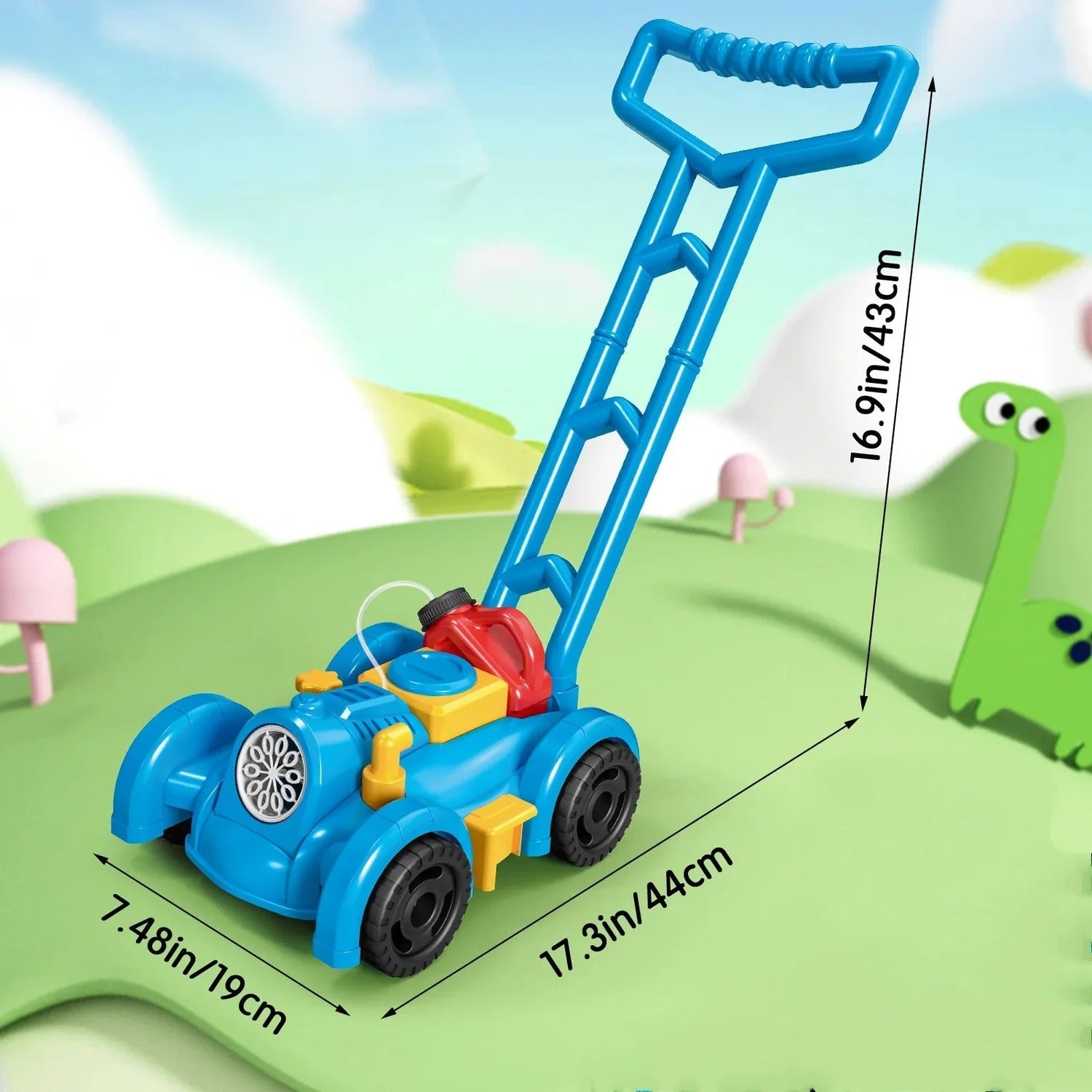 Bubble Lawn Mower Toy - alternate angle