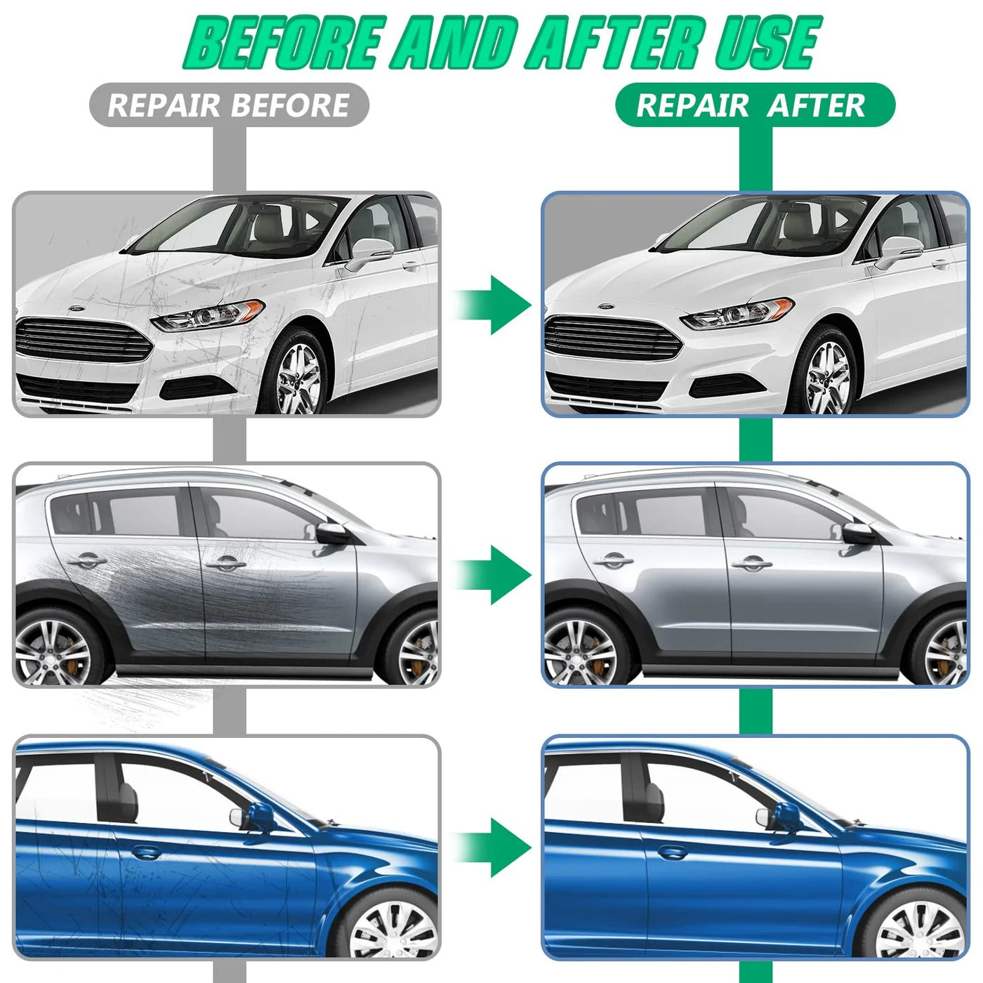 Car Scratch Remover Cloth - in use