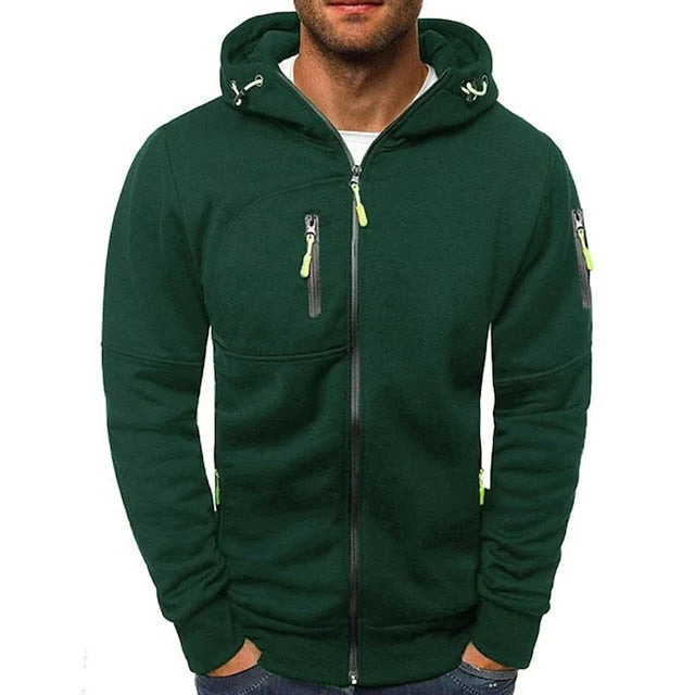 High-Quality Men's Hoodie - in use