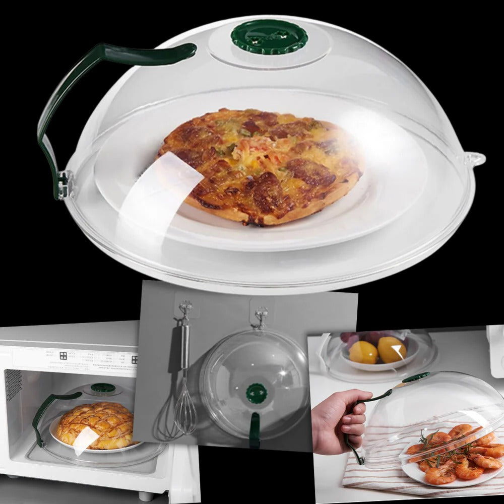 Anti-Splash Microwave Protective Cover - in use