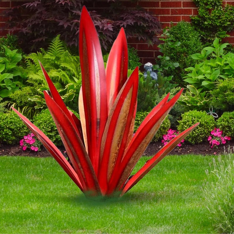 Agave Americana Metal Decorative Plant - alternate angle