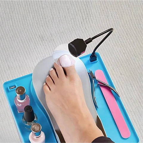 Adjustable Pedicure Rest with LED Magnifier - detail