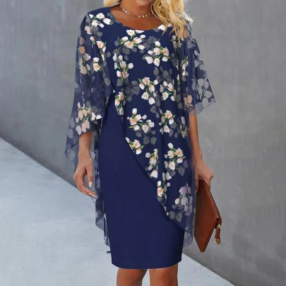 Elegant Floral Dress For Women - detail