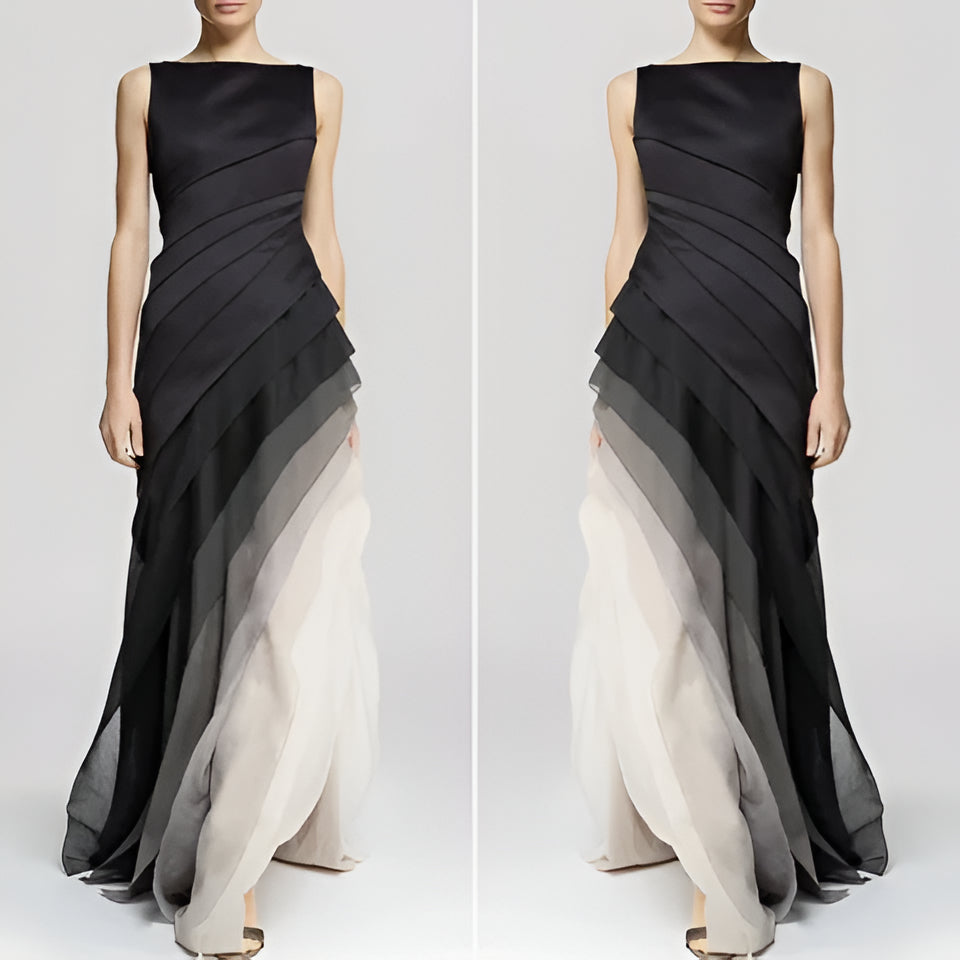 Elegant layered ombre dress - alternate angle