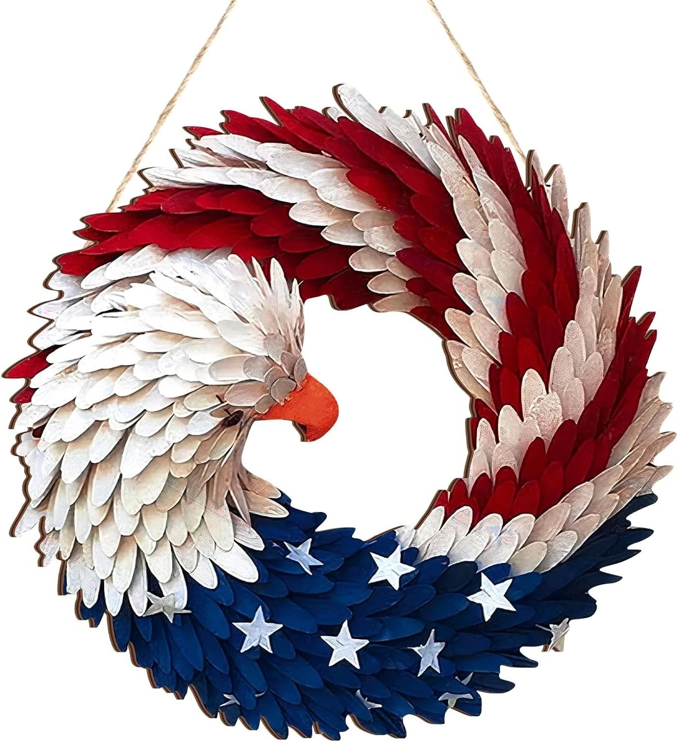 Eagle Wreath Easter Independence Day Decorations - alternate angle