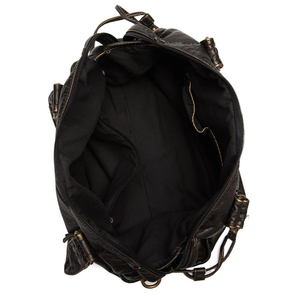 Black Handbag for Classes - in use