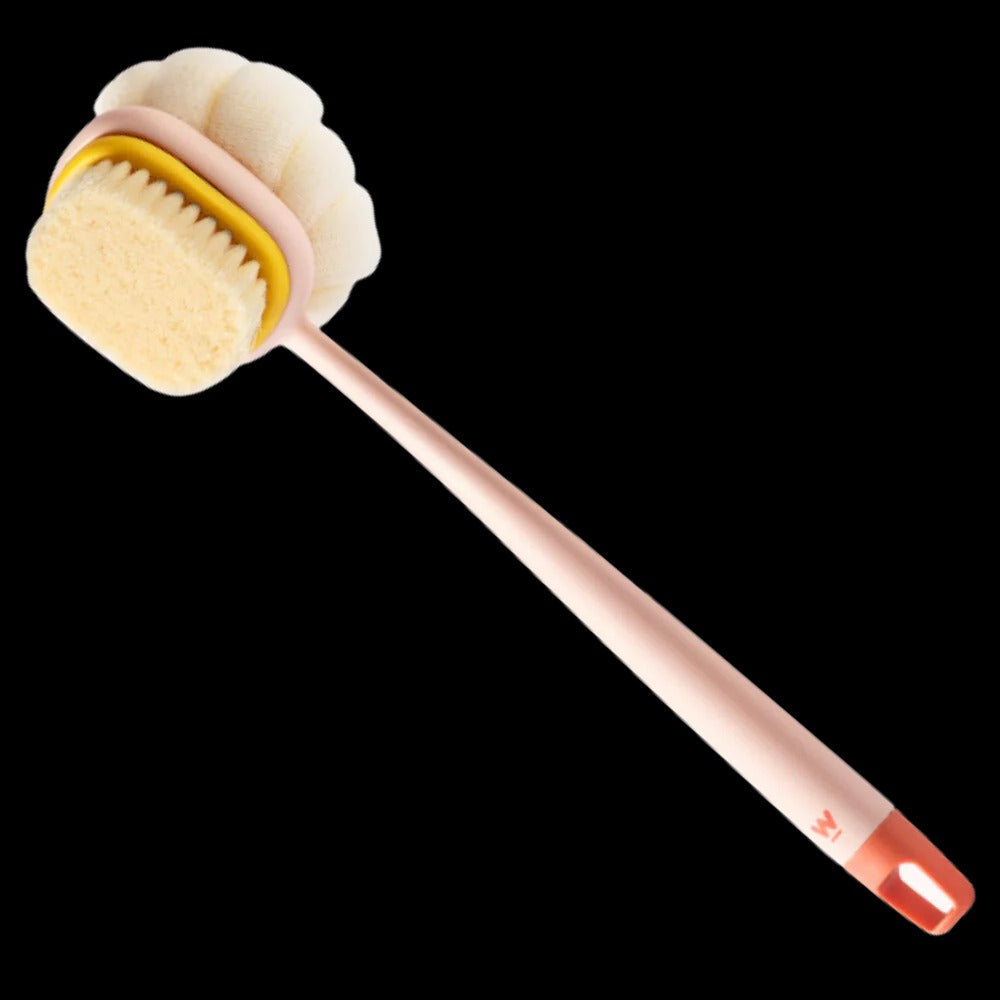 Exfoliating Body Scrubber Bath Brush - in use